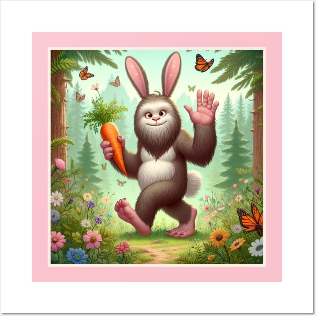 Bigfoot Bunny Wall Art by WolfeTEES